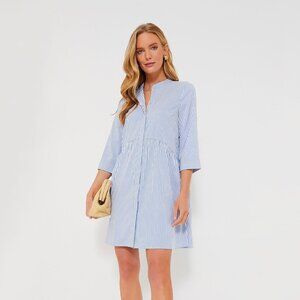 Tuckernuck Royal Shirt Dress in Blue Stripe Size Large NWT